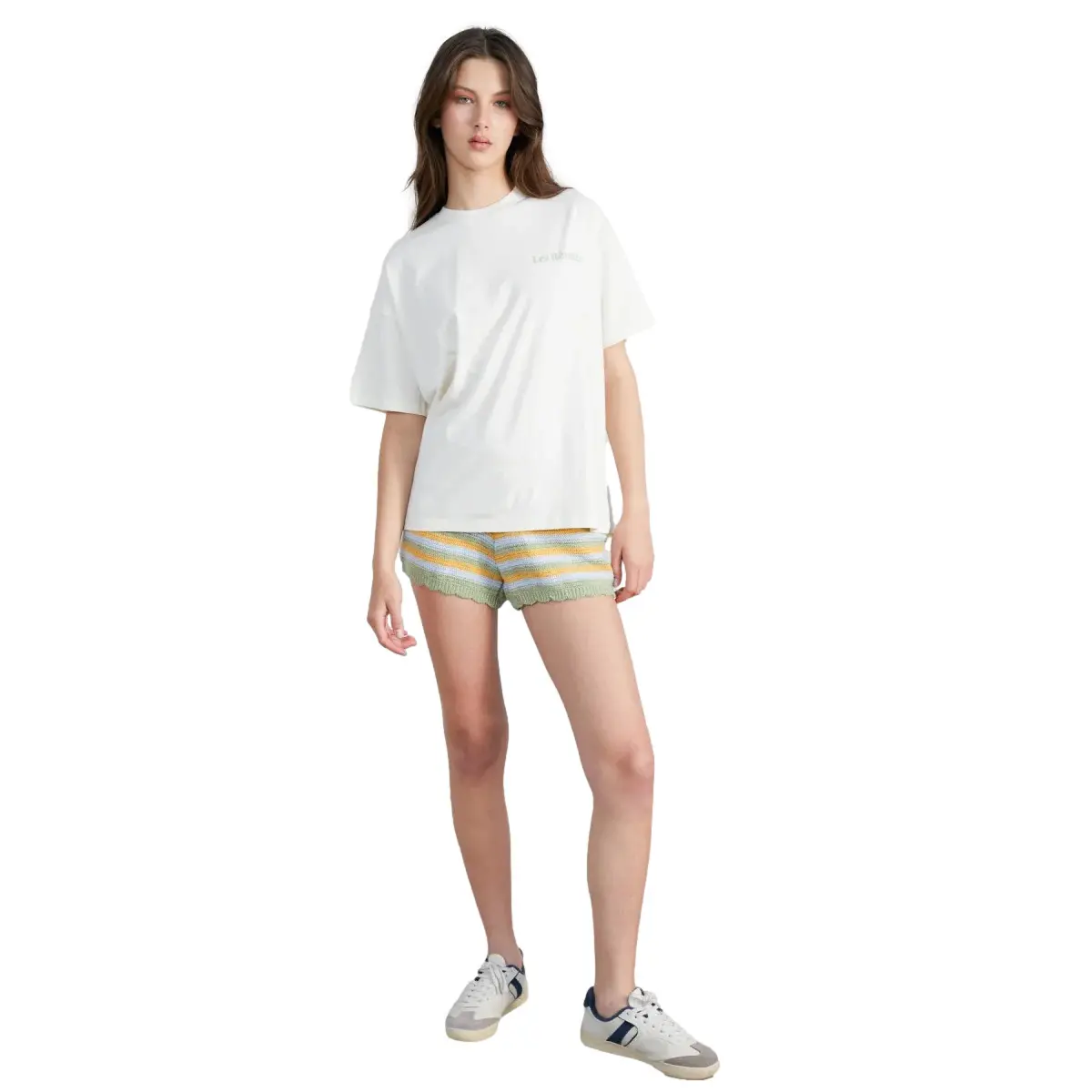 Gestreifter Kurzpullover Damen 24 Colours