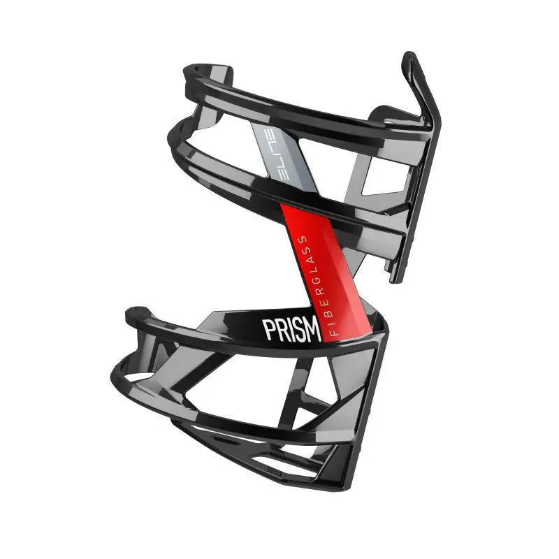 Flaschenhalter Prism Links Schwarz-glanz/rote Grafik