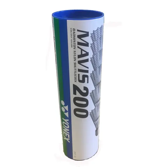 Tube mit 6 Badminton-Federbällen Yonex Mavis 200