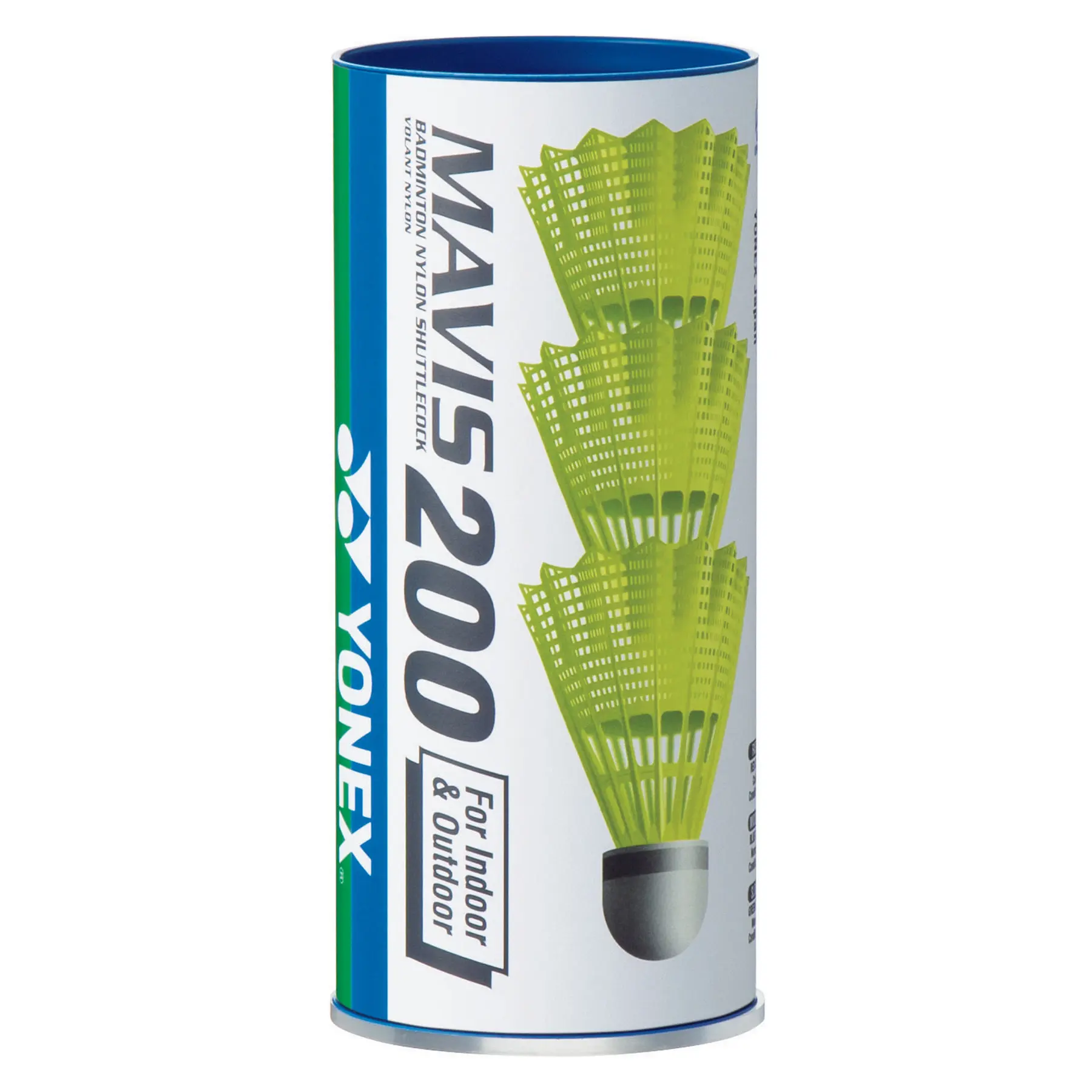 3er-Rohr Badminton-Federbälle Yonex Mavis 200