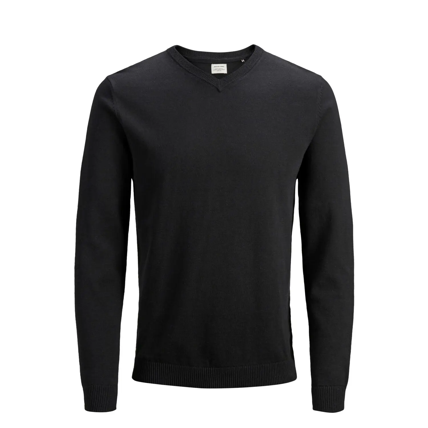 Jack & Jones Men's Black V-Neck Sweater Basic