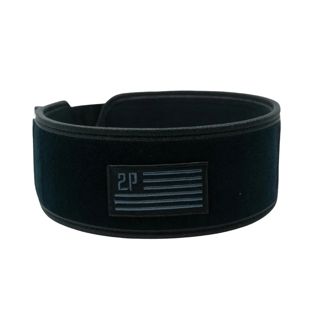 Cintura per il sollevamento pesi 2POOD Black Velcro Patch 4"