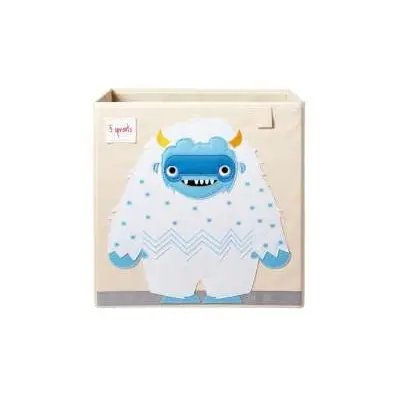 3 Sprouts Blanc Boîte De Rangement Cube Yeti