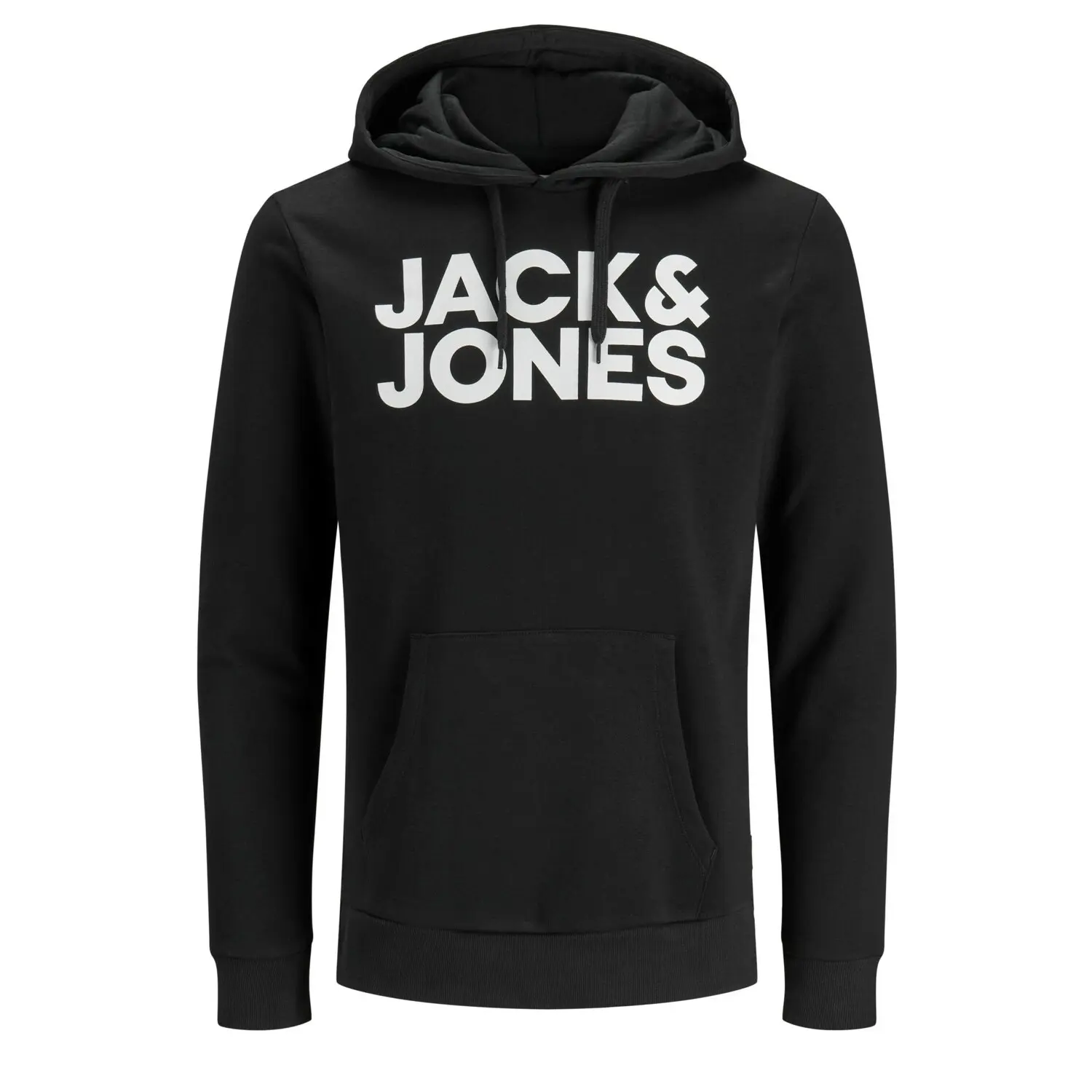 Jack & Jones Men's Black Hoodie Corp Logo