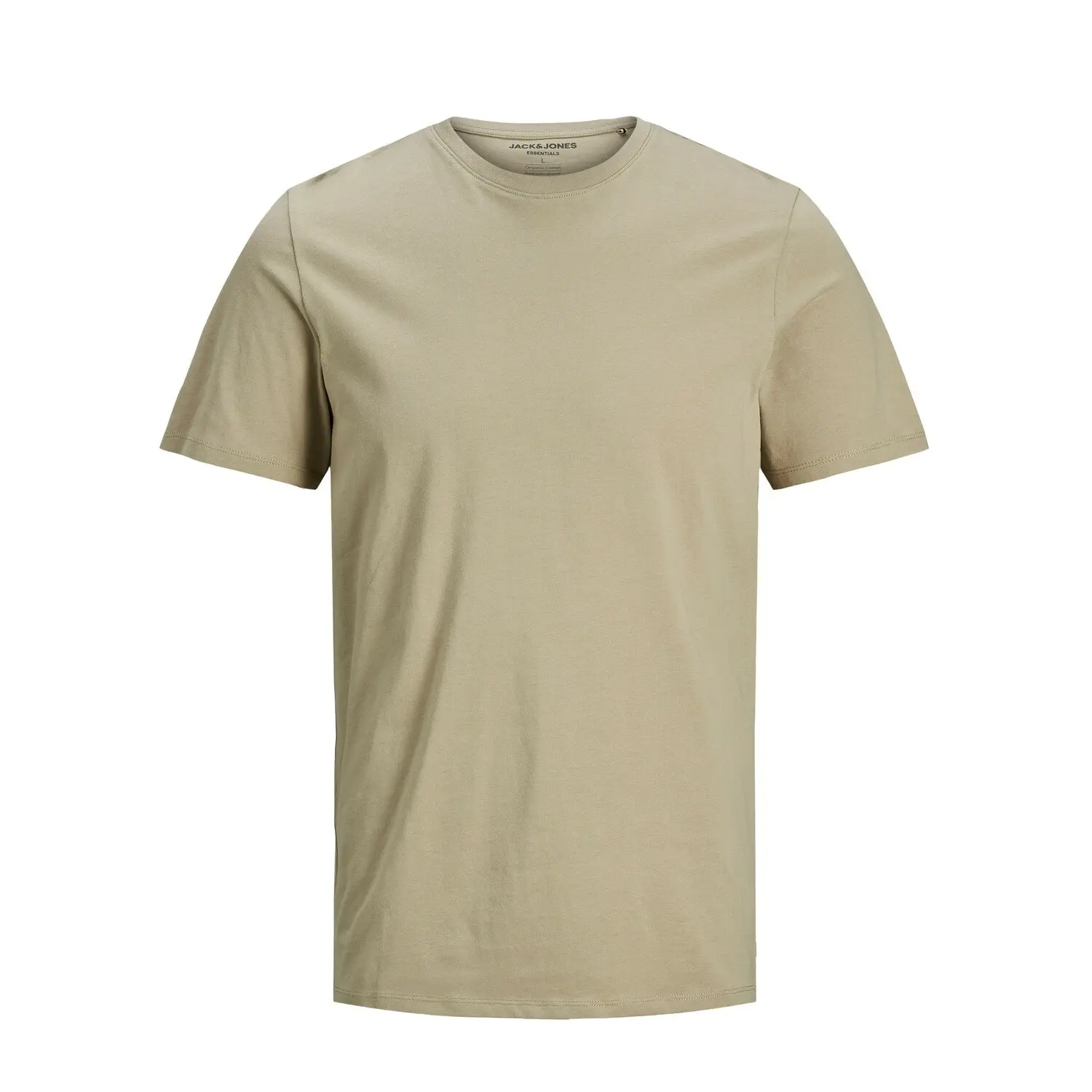 Jack & Jones Men's Brown T-Shirt O-Neck Organic Basic
