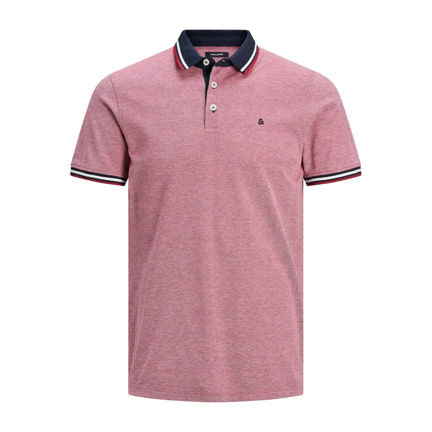 Jack & Jones Cotton Pique Polo Shirt With Short Sleeves Men's Red Small - La Redoute - Image 4
