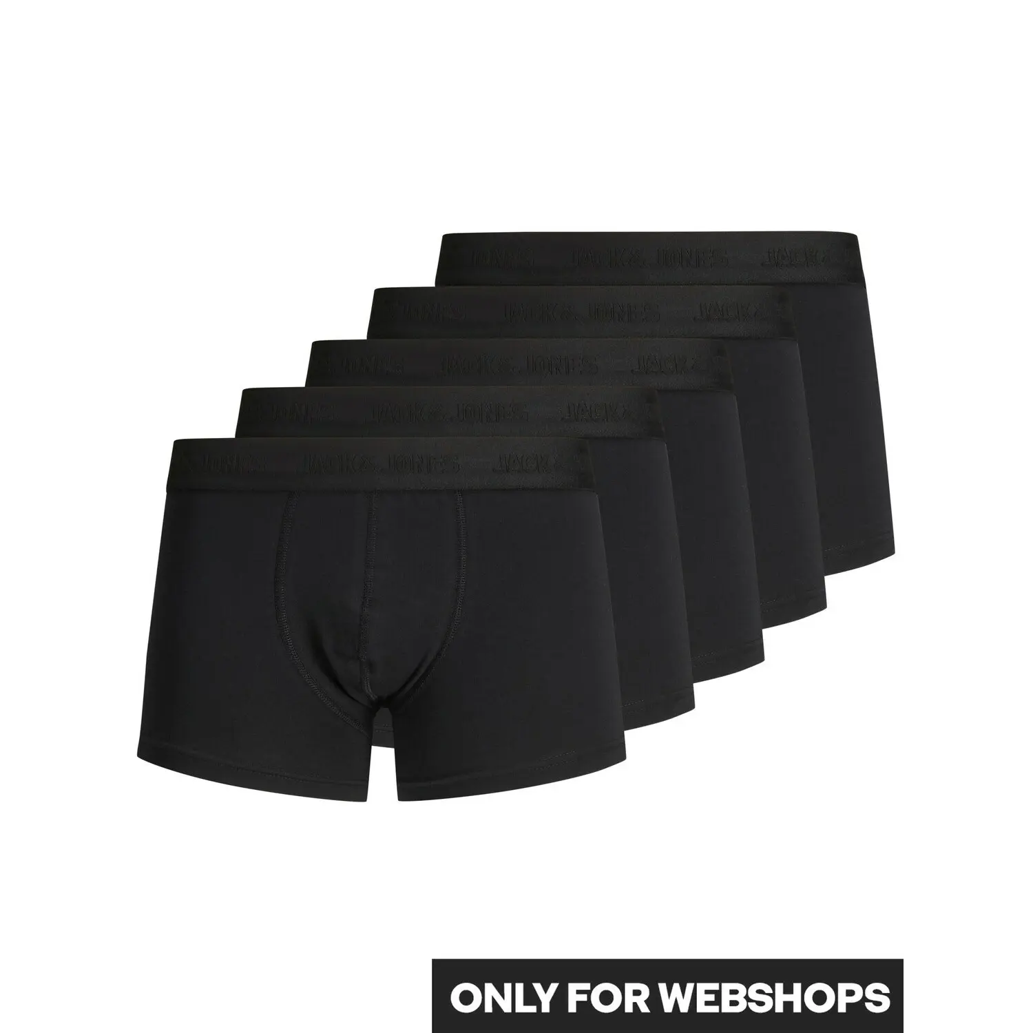 Jack & Jones Black Boxer Shorts Jactone In Tone (X5)