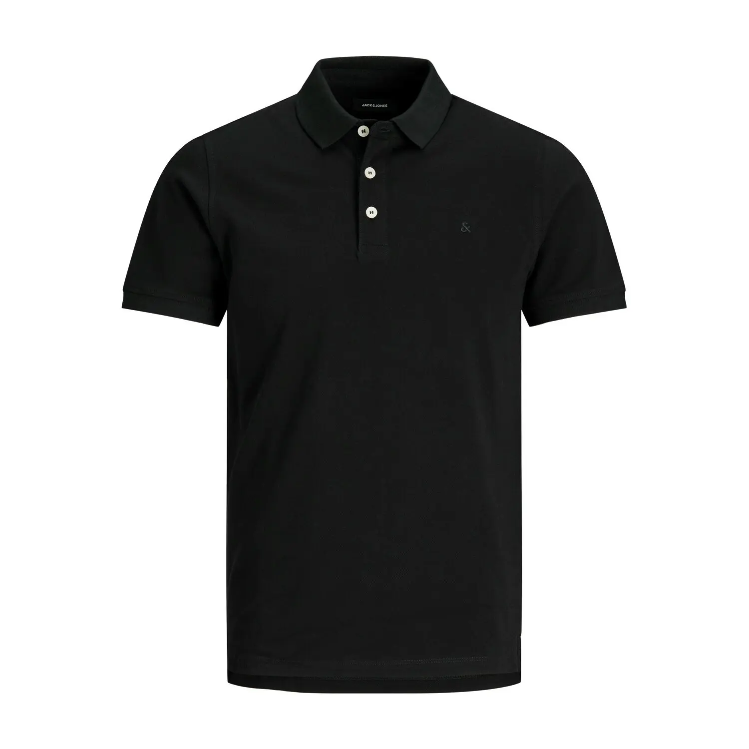 Jack & Jones Men's Black Detail:tonal/Black/Slim Herren Jjepaulos Polo Ss Noos Polohemd (1Er Pack) - Image 2