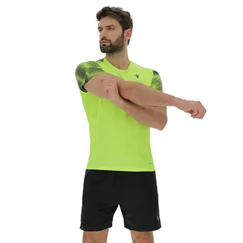 Macron Homme Maillot Run Zephiro Jaune Petit