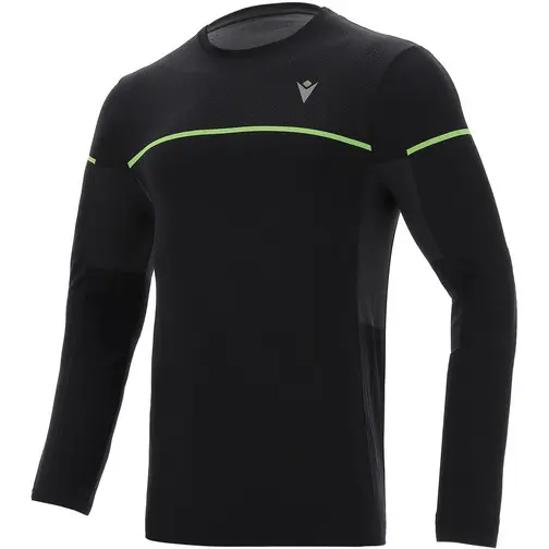 Macron Homme Maillot Manches Longues Run Micheal Noir Petit