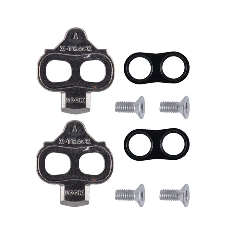 X-track Pedalplatten Grau, Spd Kompatibel, 6° Bewegungsfreiheit, Inkl. Schrauben