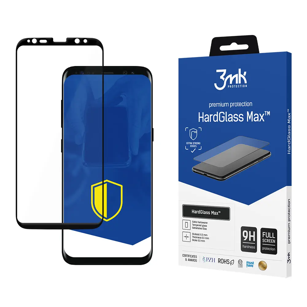 Verstärktes gehärtetes Glas 3MK Samsung Galaxy S8/S9 HardGlass Max™