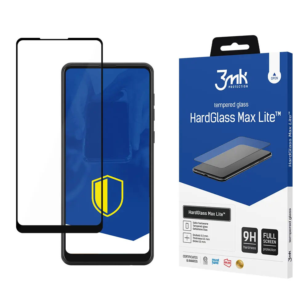 Verstärktes gehärtetes Glas 3MK Samsung Galaxy A21 HardGlass Max Lite™