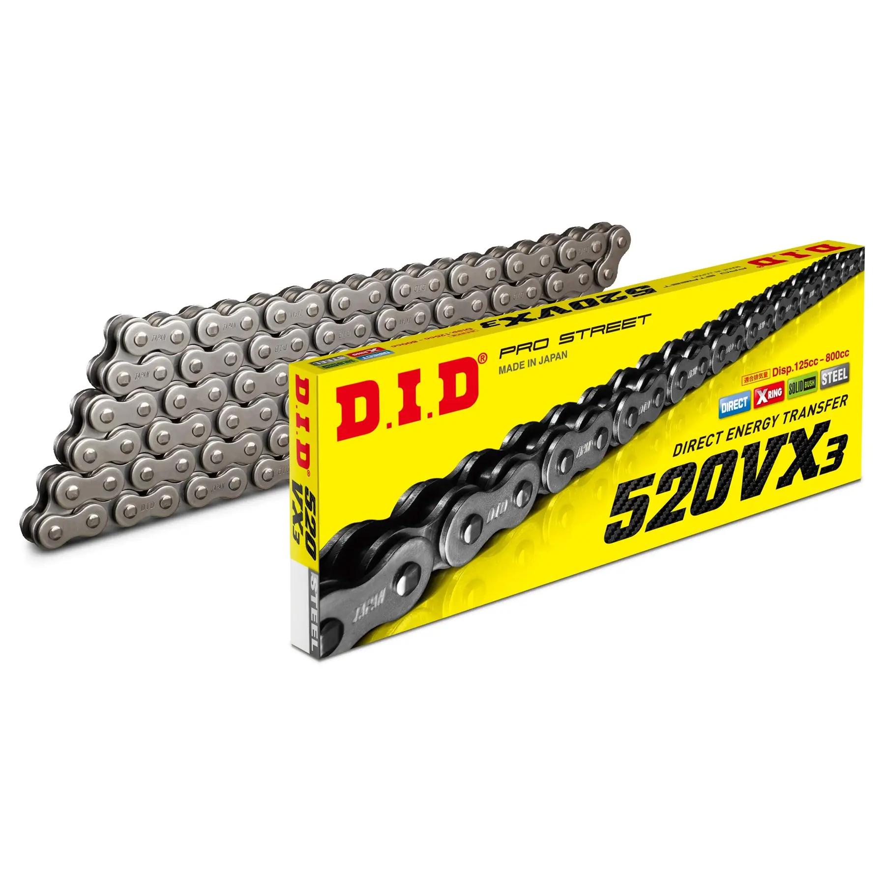 Rollenkette Motorrad D.I.D 520Vx3(B&B) X 130 Mail. Zj