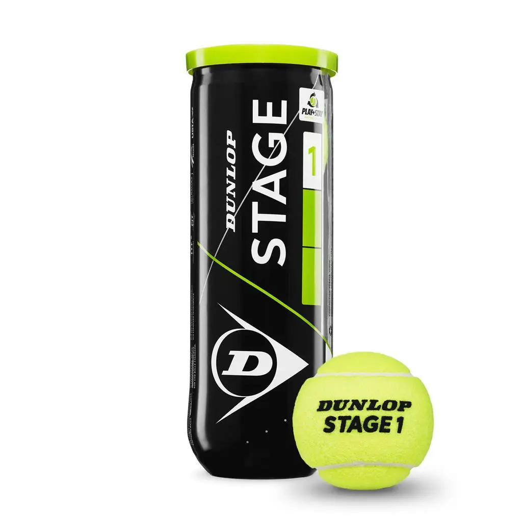 Tubo di 3 palline da tennis Dunlop Stage 1