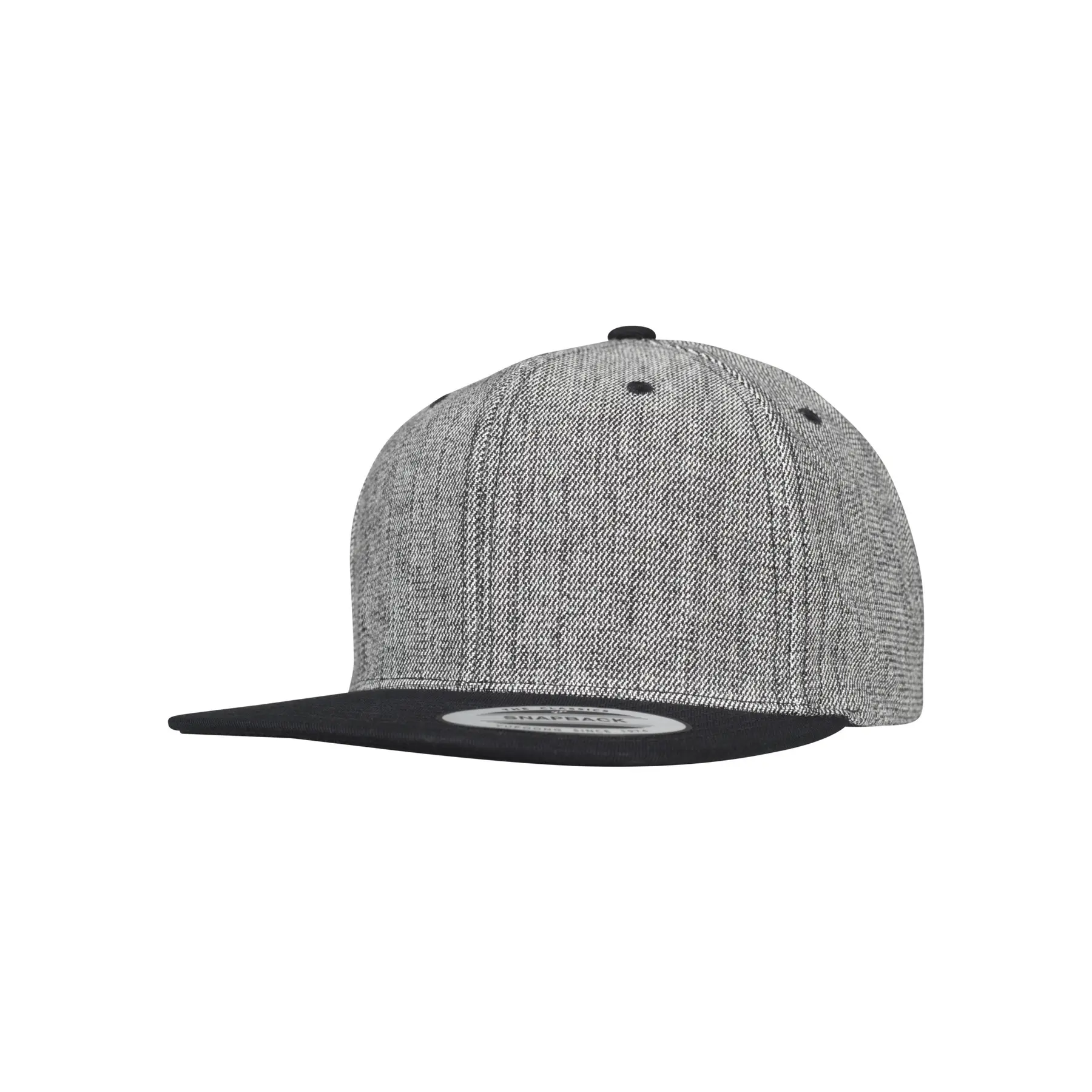 Flexfit - Melange Solid Snapback black melange/black one size Snapback Pet - Zwart