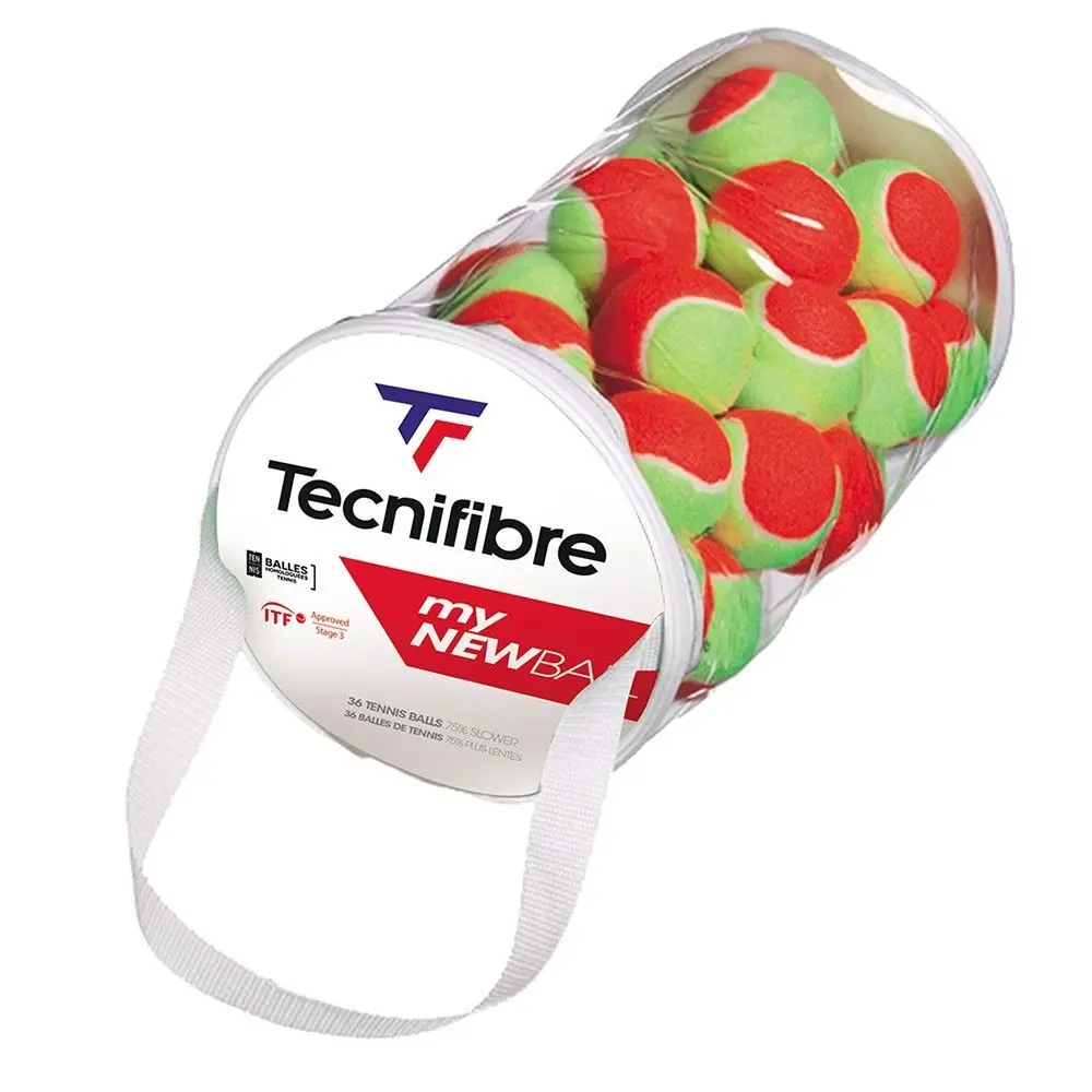 Lot von 36 Tennisbällen Kind Tecnifibre My new ball