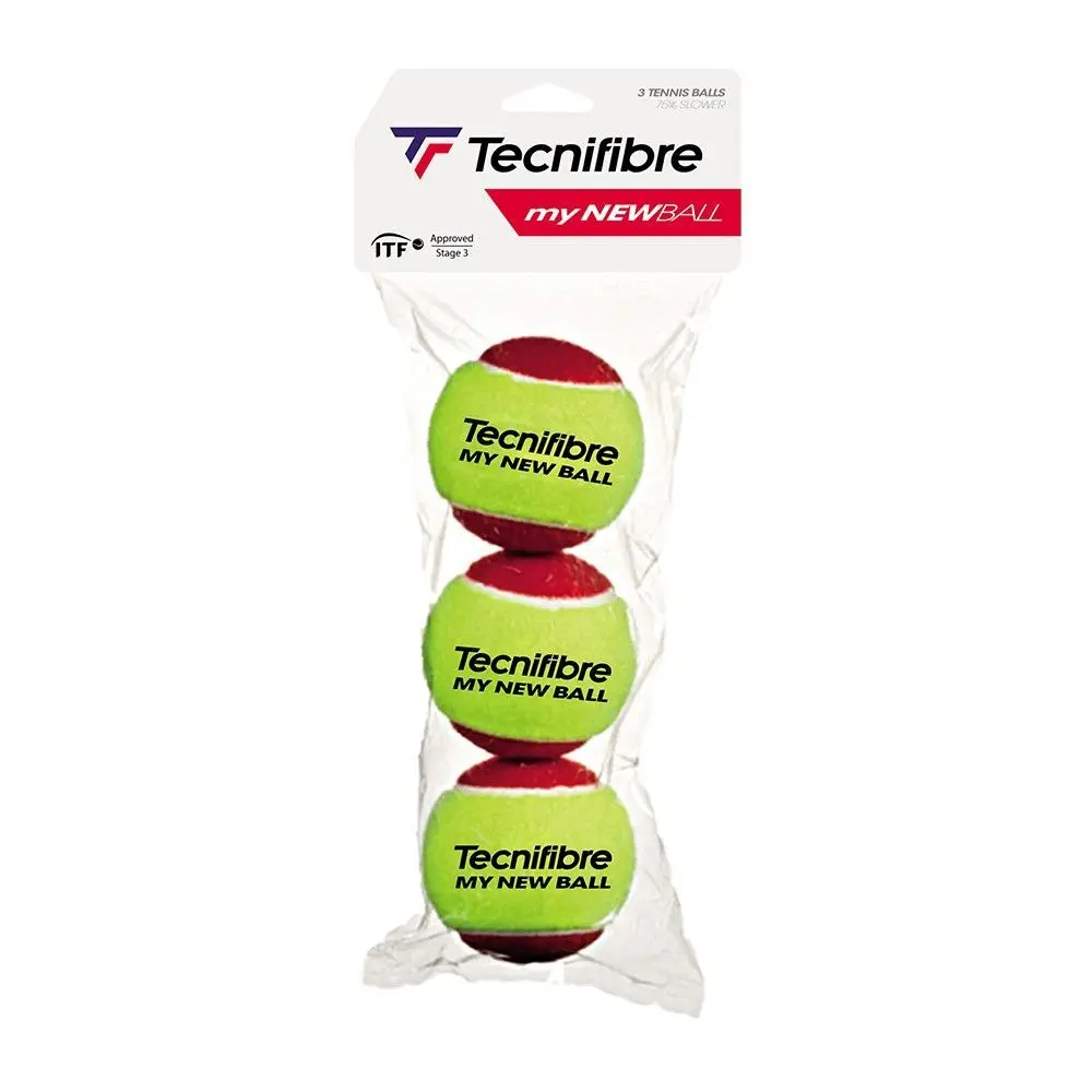 3er-Set Kinder-Tennisbälle Tecnifibre My new ball