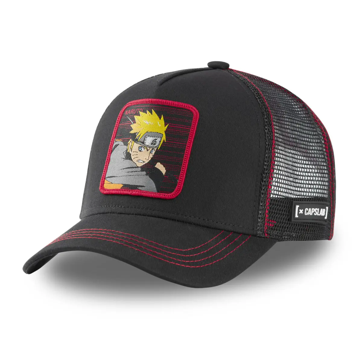 Capslab Hombre Negro Gorra Trucker Naruto