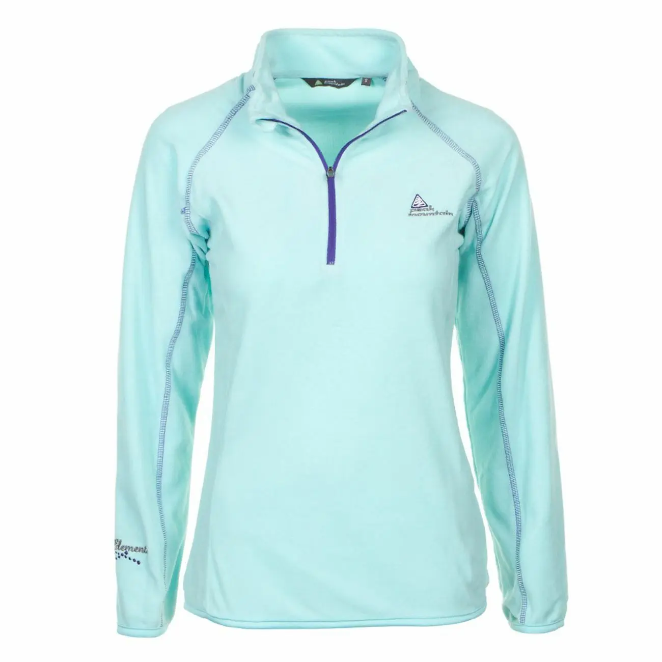 Felpa bambina con mezza zip in micropile Peak Mountain Gafine