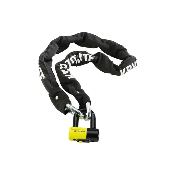 Kryptonite New York Legend Chain 1515 Kettenschloss 150 Zentimeter 15 Millimeter Schwarz-gelb Mit 16 Millimeter Disc Lock, 3 Schlüssel