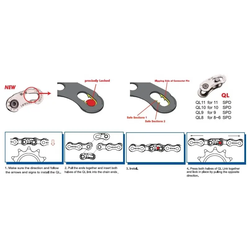 Enkele ketting snelspanner Yaban Quick Link 11V