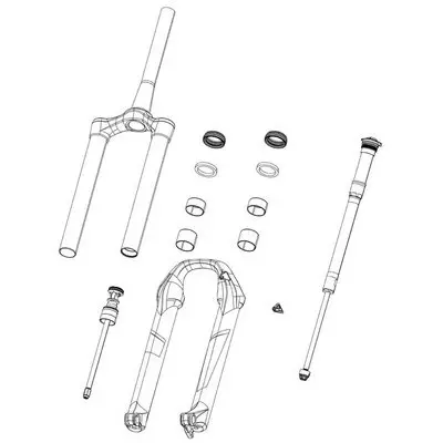 Vorkzuiger kit Rockshox Sid B4 2020 Dba 100mm 27.5""32mm "