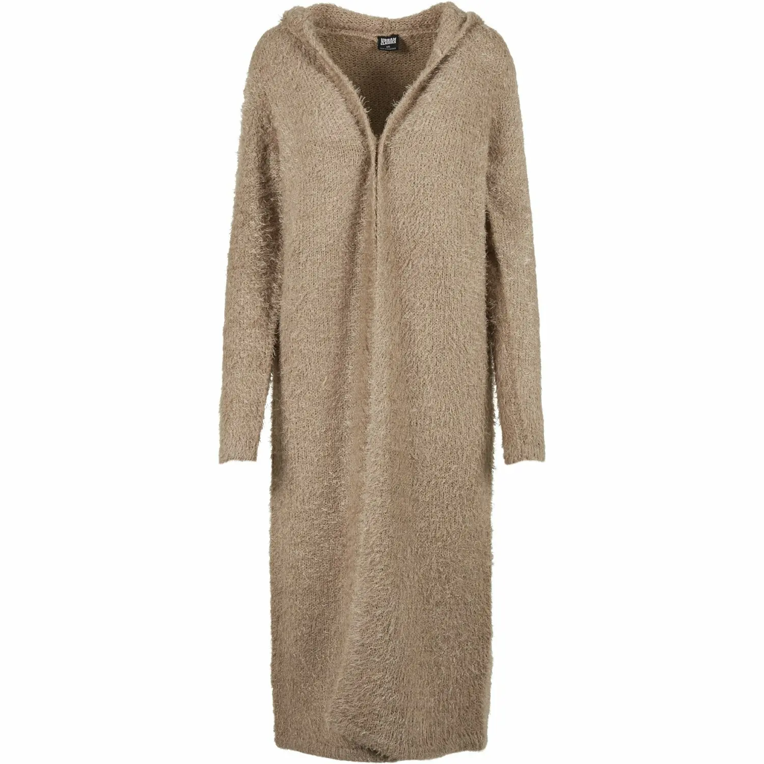 Damen-Langstrickjacke Urban Classics hooded feather-grandes tailles