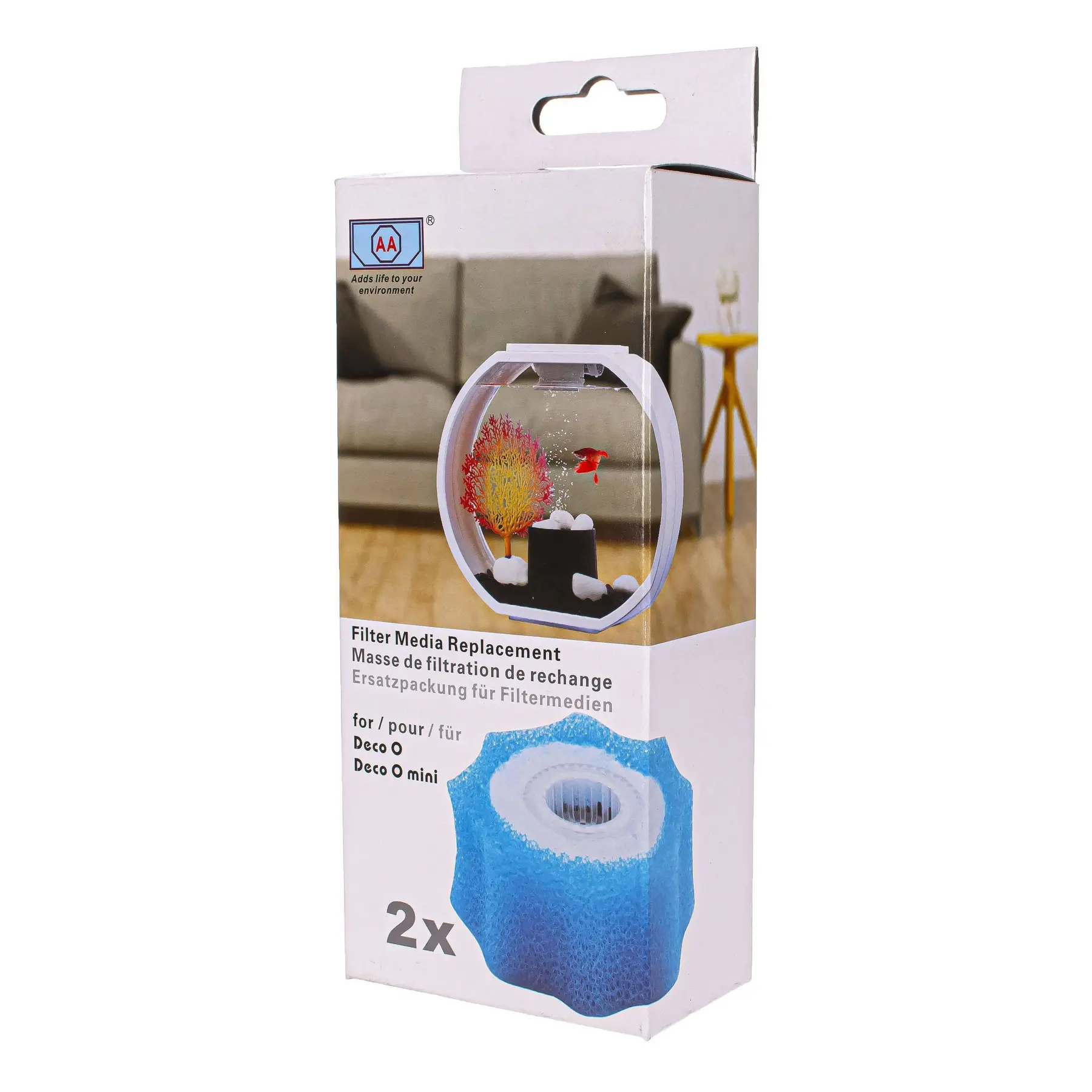 Aquariumfilter Zubehör Patrone AA Aquarium Deco O & O Mini (x2)