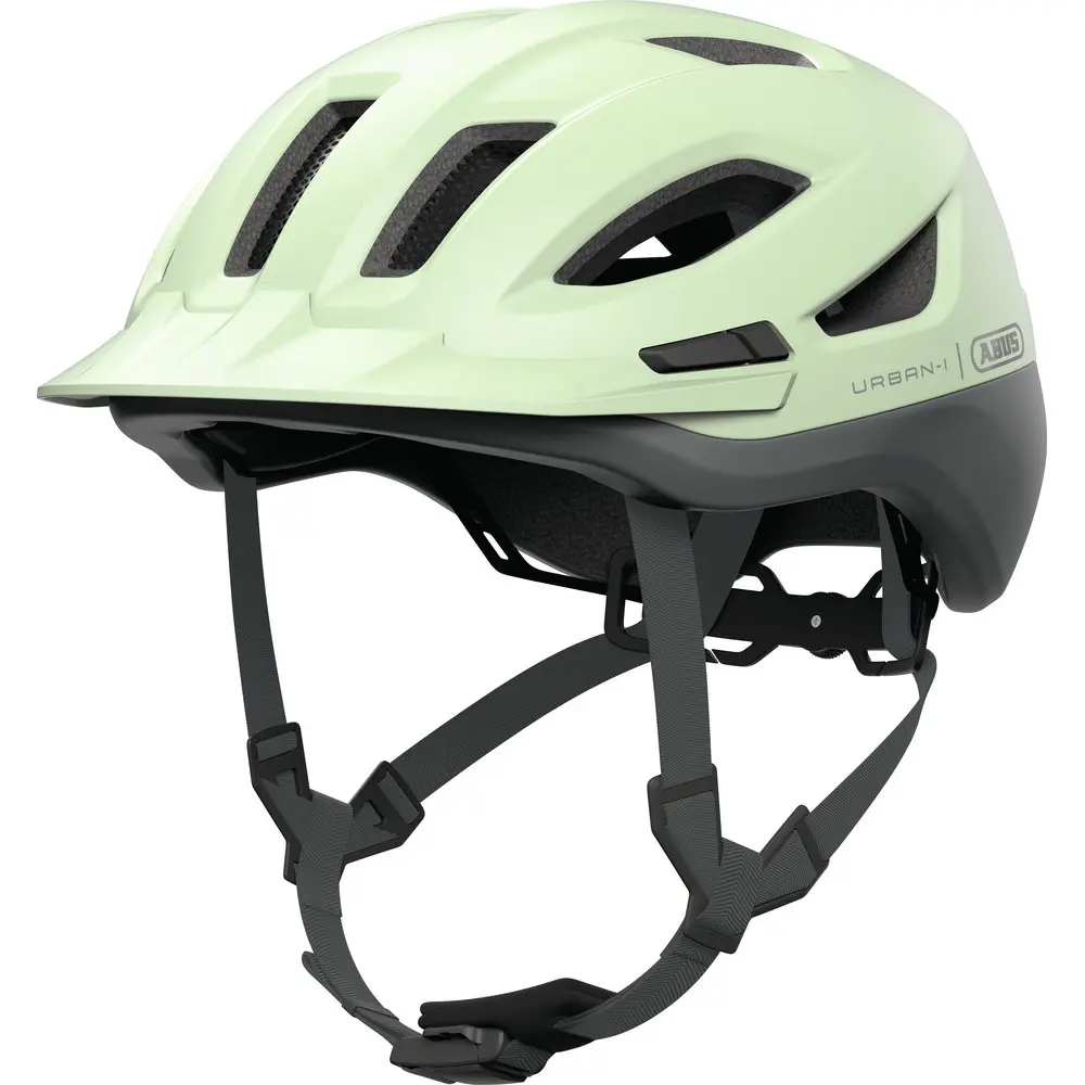 Fietshelm ABUS URBAN-I 4.0 ACE pistacchio green M - 54-58 cm - lichtgroen - Geschikt voor gebruik op elektrische fietsen - stadsfietsen - 280 g