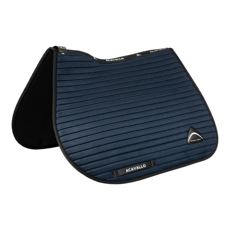 Striped suede showjumping saddle pad Acavallo