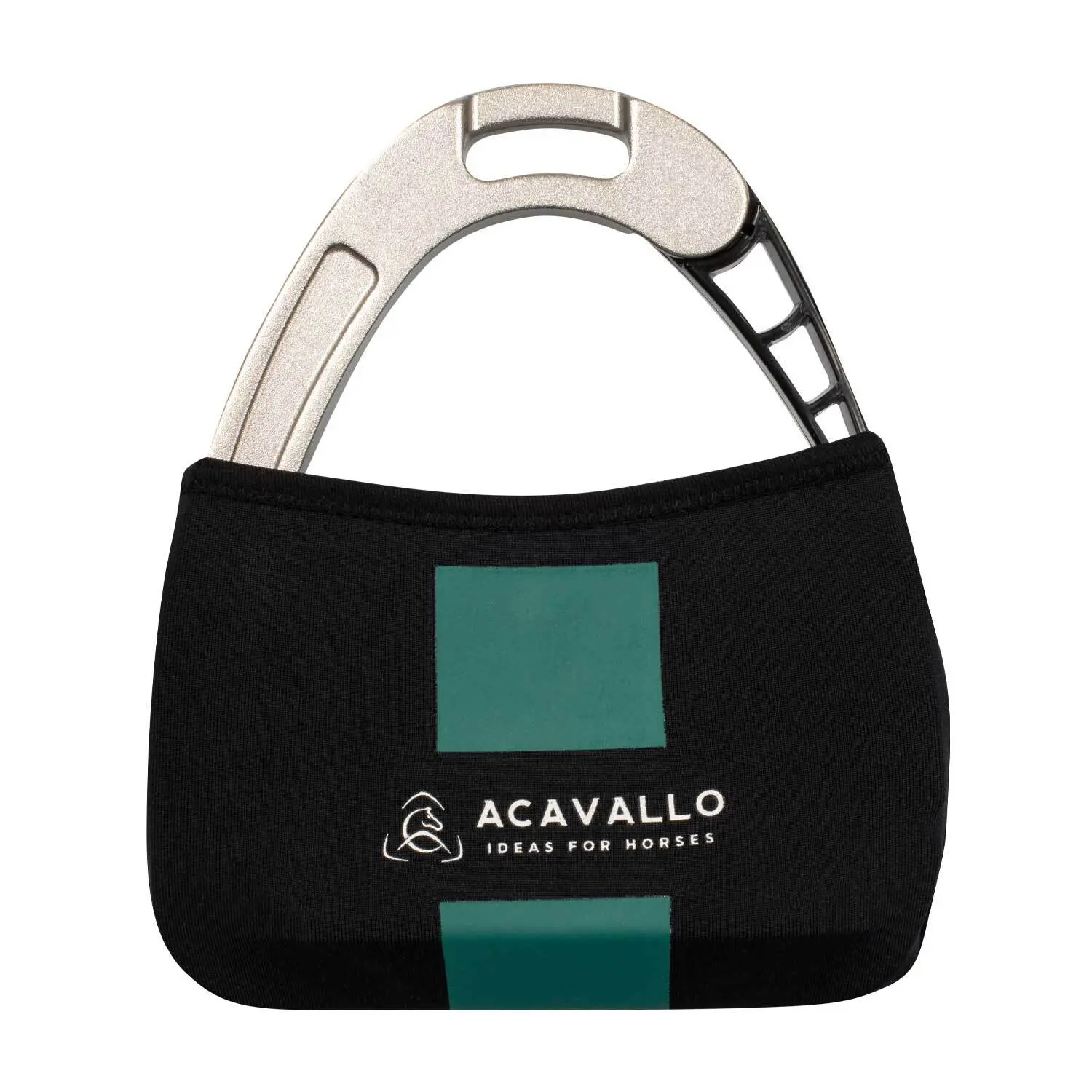 Acavallo Schwarz Steigbügelüberzug Für Pferd (X2)