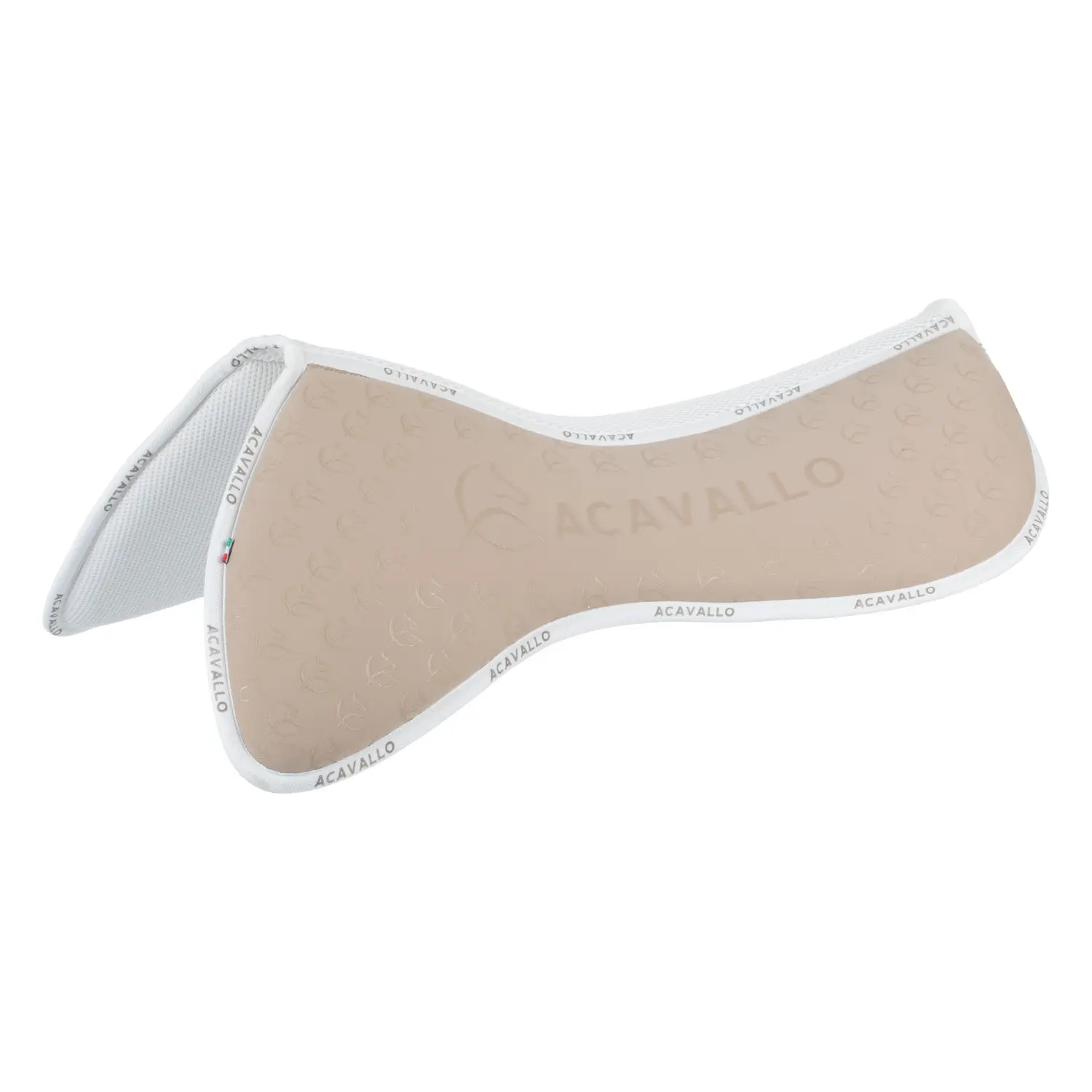 Coussinets pour cheval avec grip en silicone et fibre de bambou Acavallo Spine Free Cc Lycra & Memory Foam