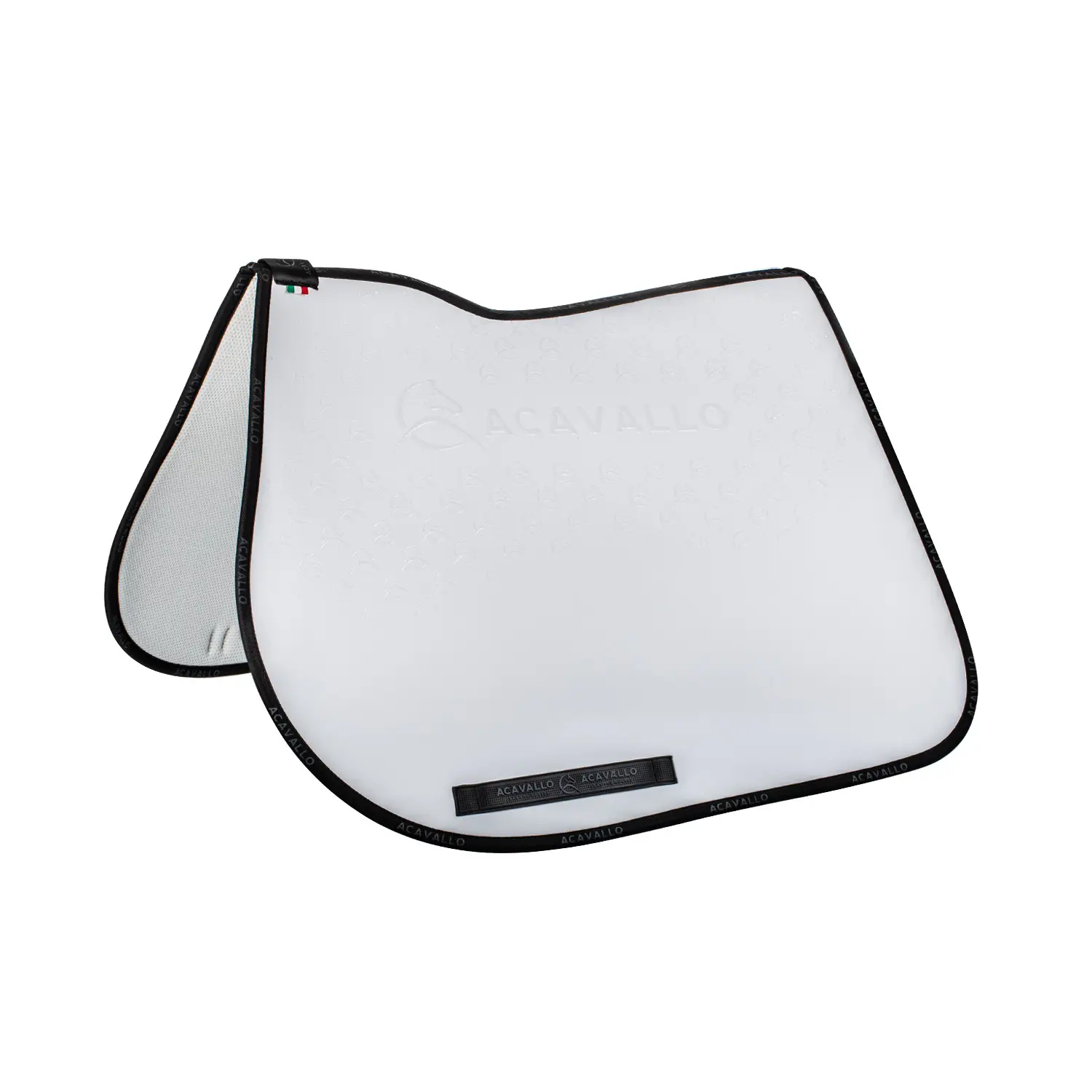 Saddle pad for horse with bamboo fiber cushioning underneath Acavallo Lycra Gel Grip