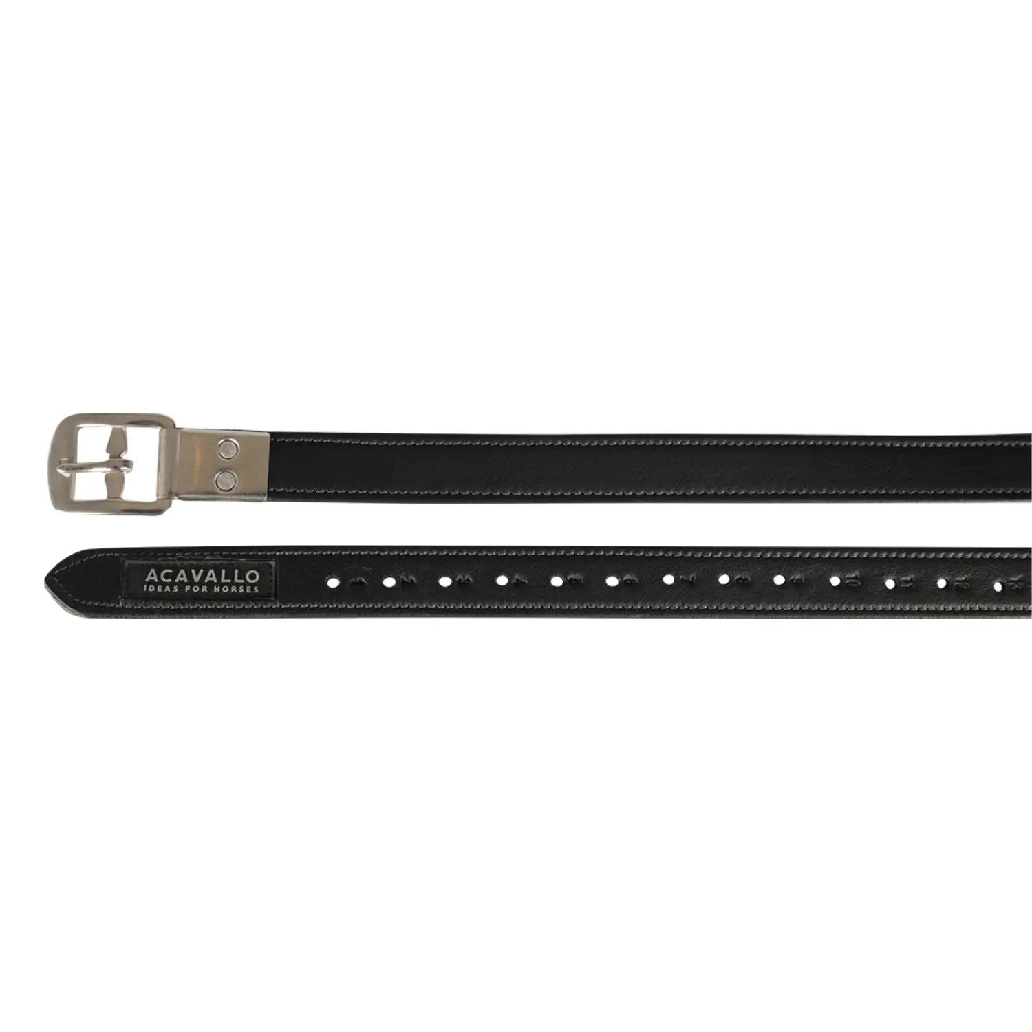 Leather riding stirrups with recessed buckle Acavallo