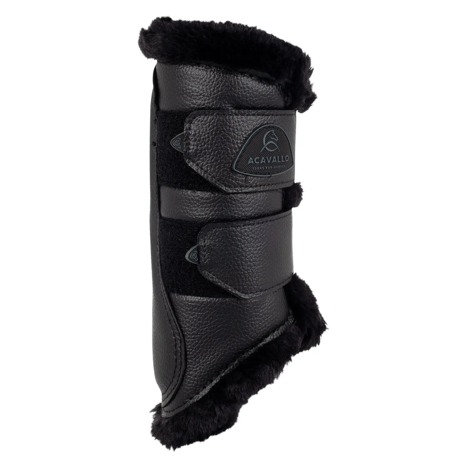 Closed front boots for horses with synthetic fur Acavallo