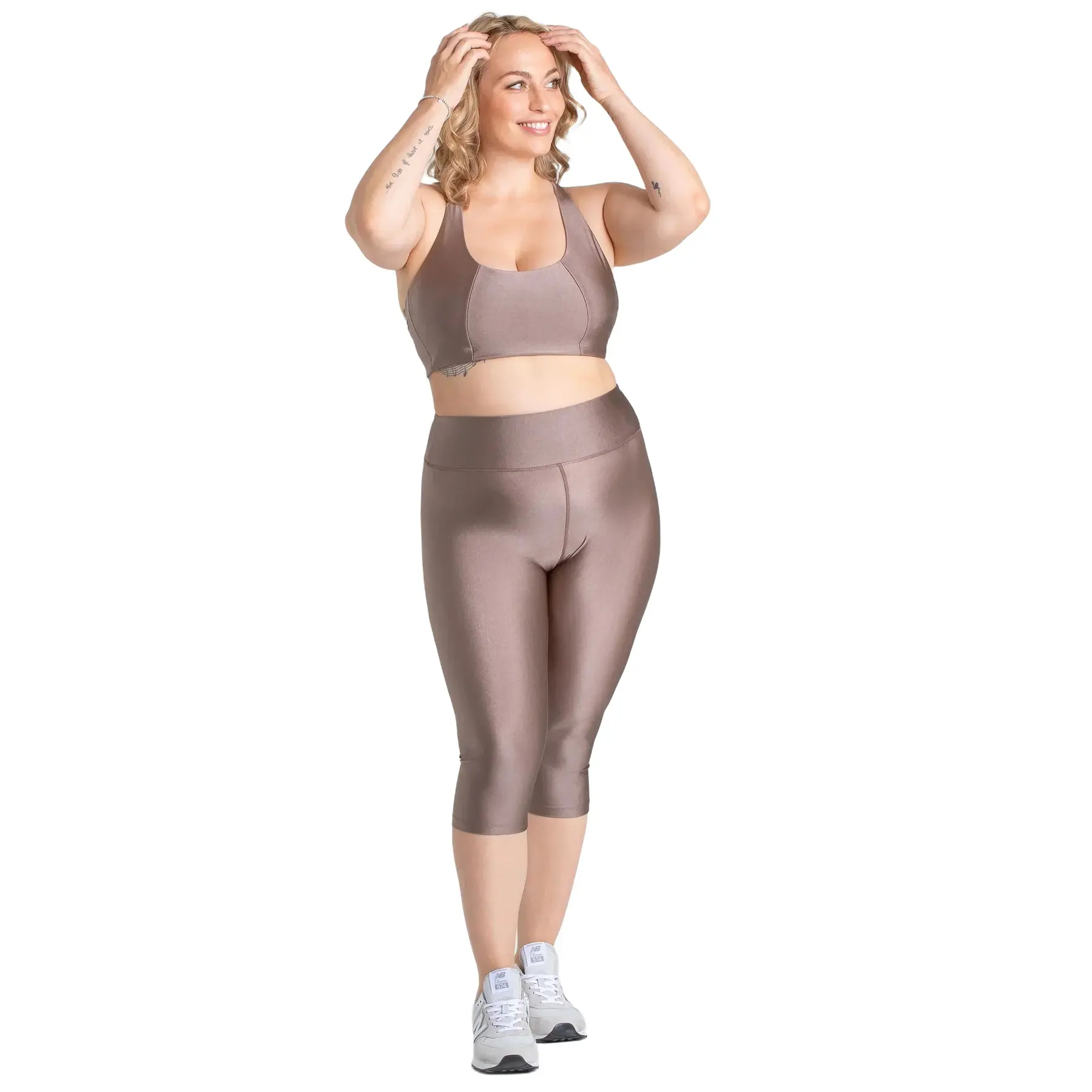 Legging court taille haute femme AchievePrime Impulse