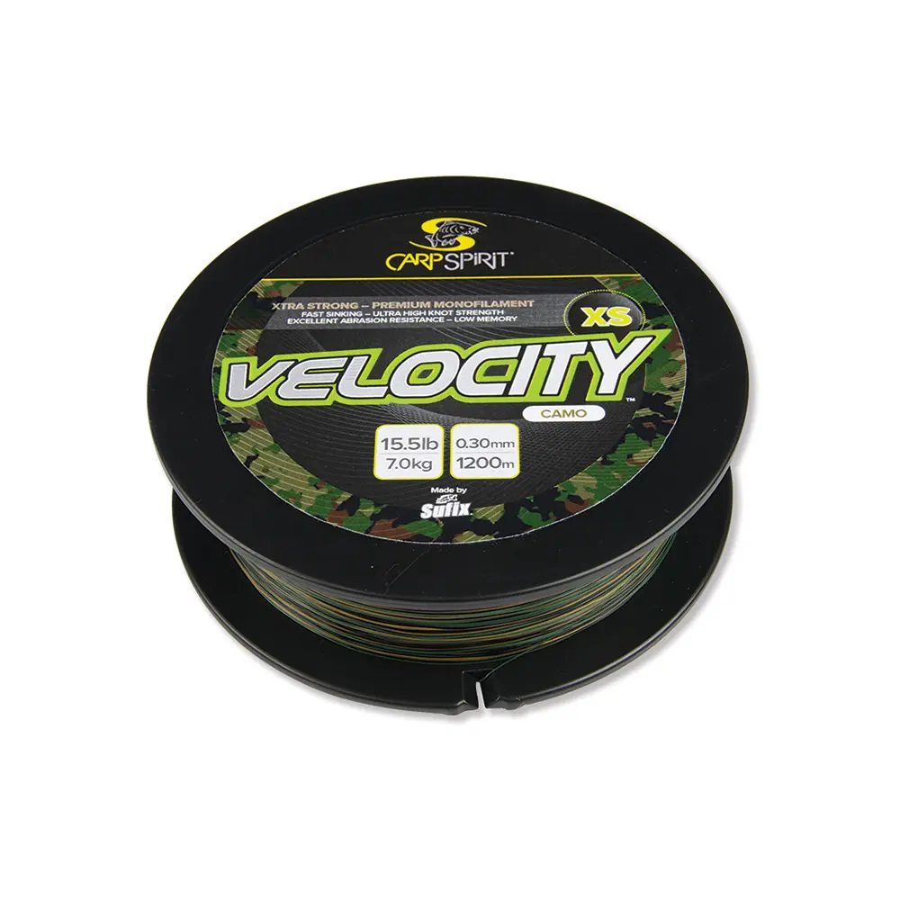 Monoﬁlament Carp Spirit Velocity Camo 1200 m