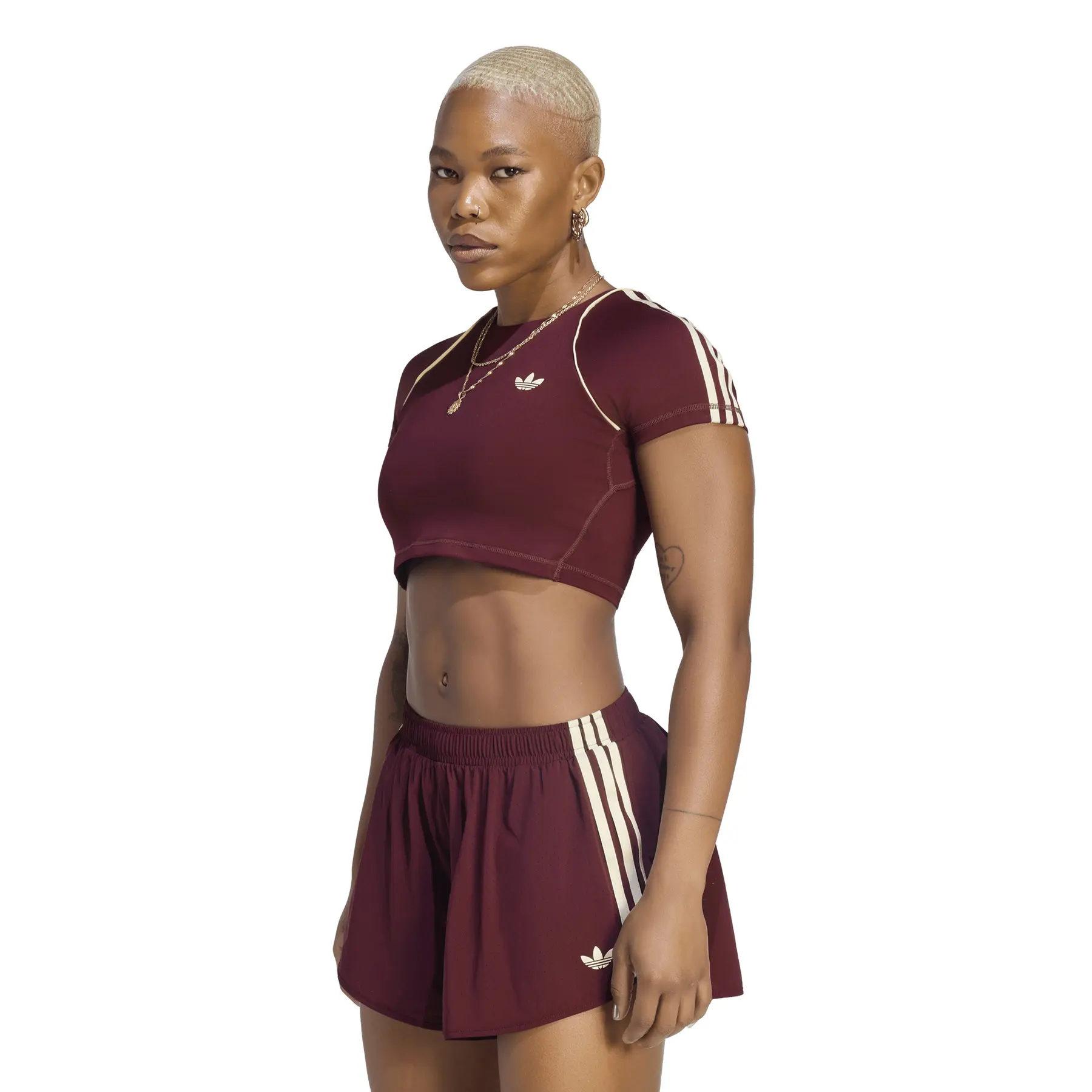 Camiseta sujetador adidas Originals Sport Superstar Maroon Mujer