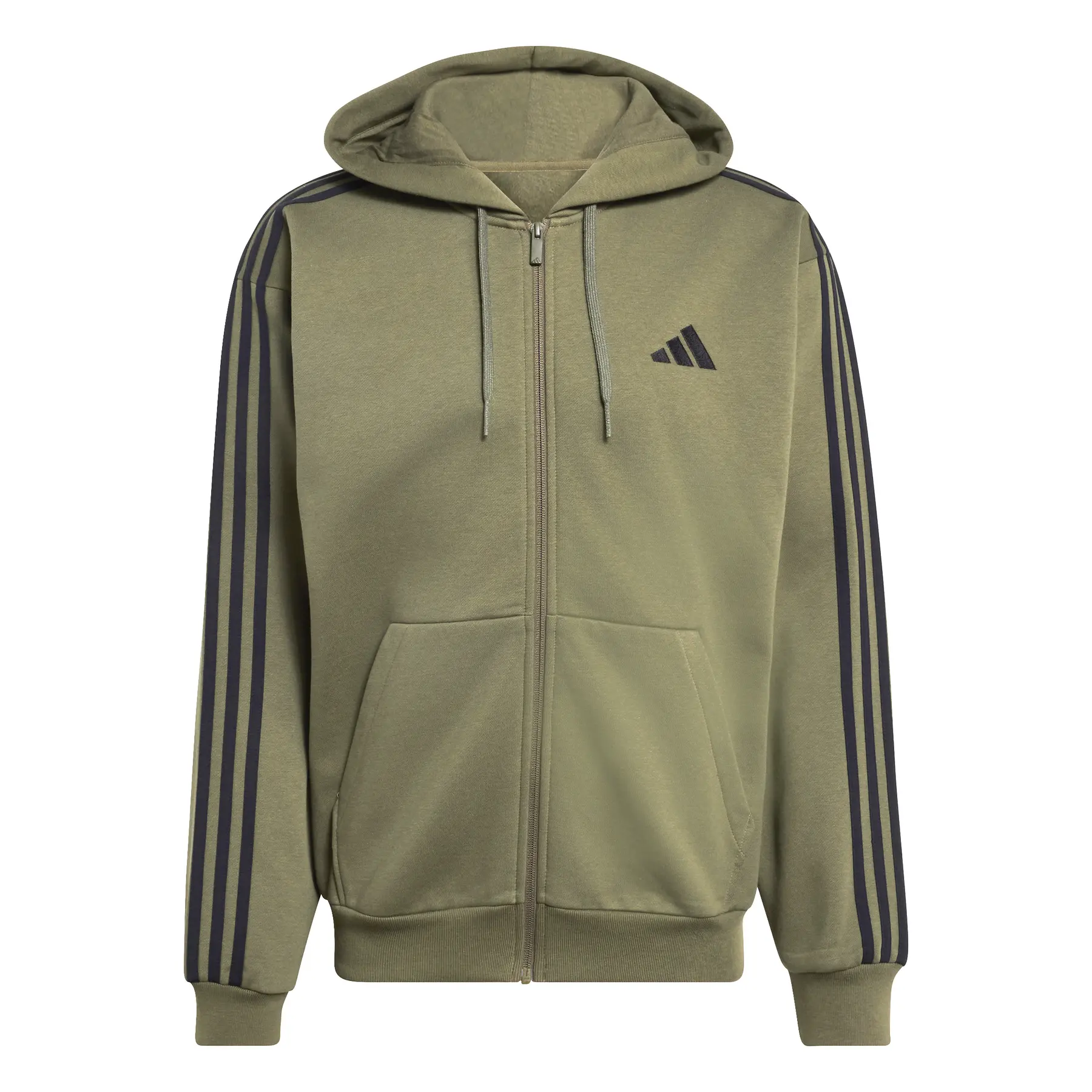 Felpa con cerniera a cappuccio adidas Essentials 3-Stripes