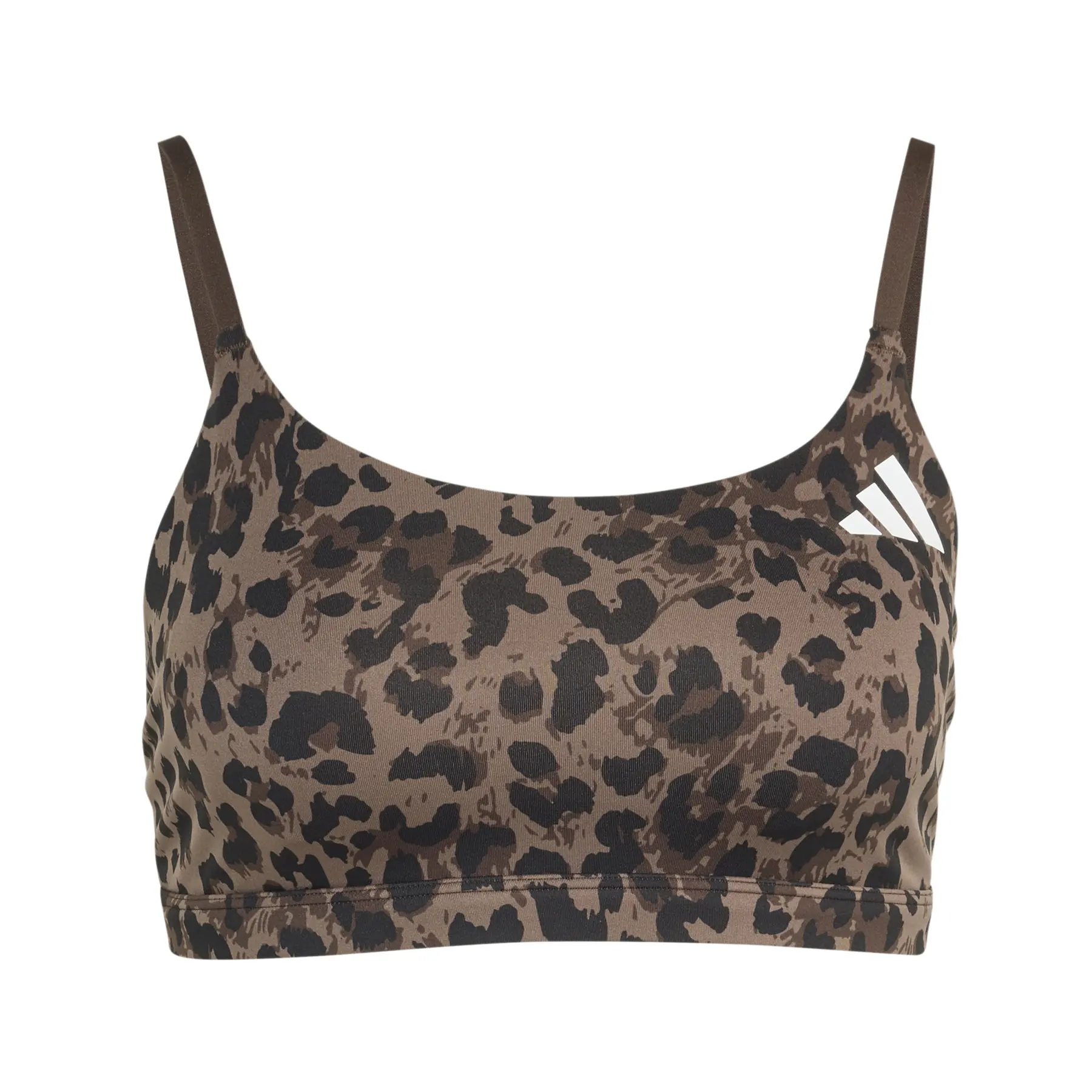 Damen-Sport-BH adidas Optime Essentials 3-Stripes Leopard