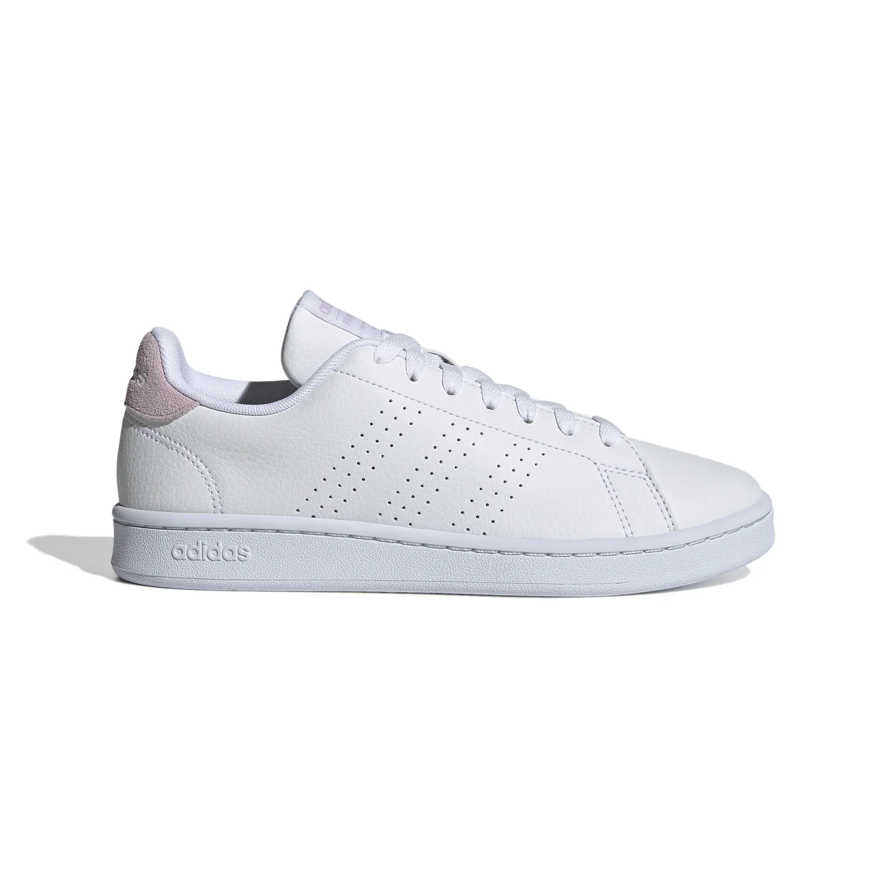 Zapatillas adidas Advantage De Cuero Blanco Nube Y Rosa Aero - Zapatillas Mujer