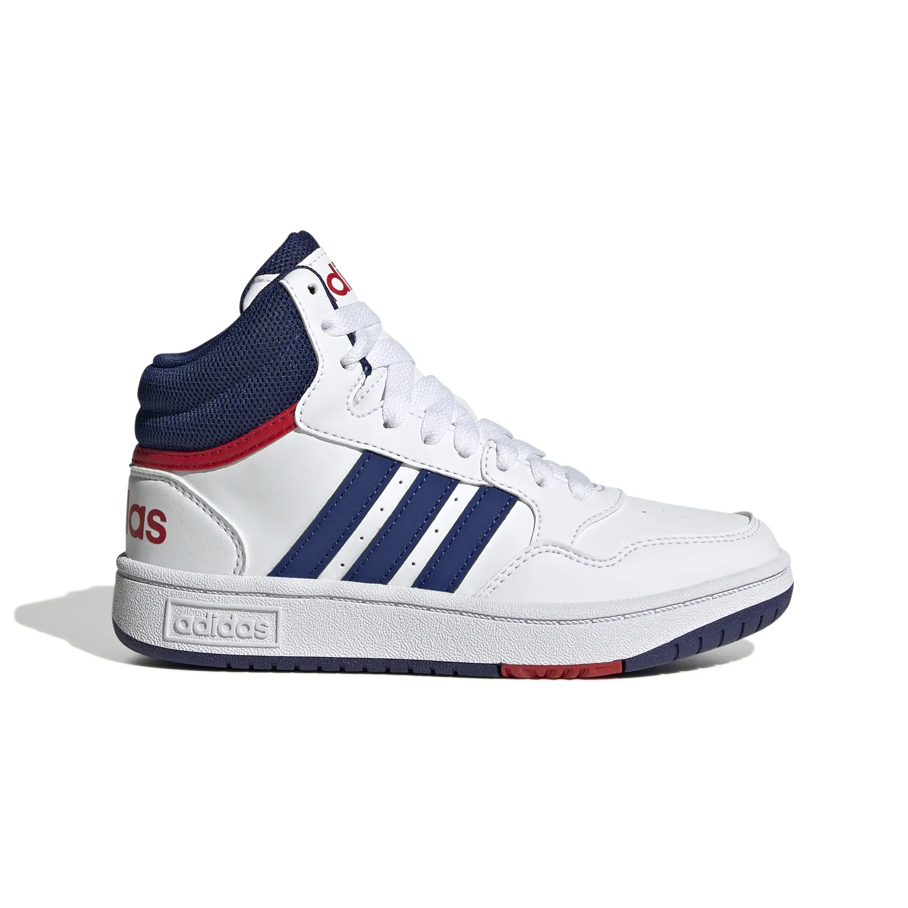 Adidas Unisex Bambino Bianco Scarpe Da Ginnastica Alte Per Bambini Hoops