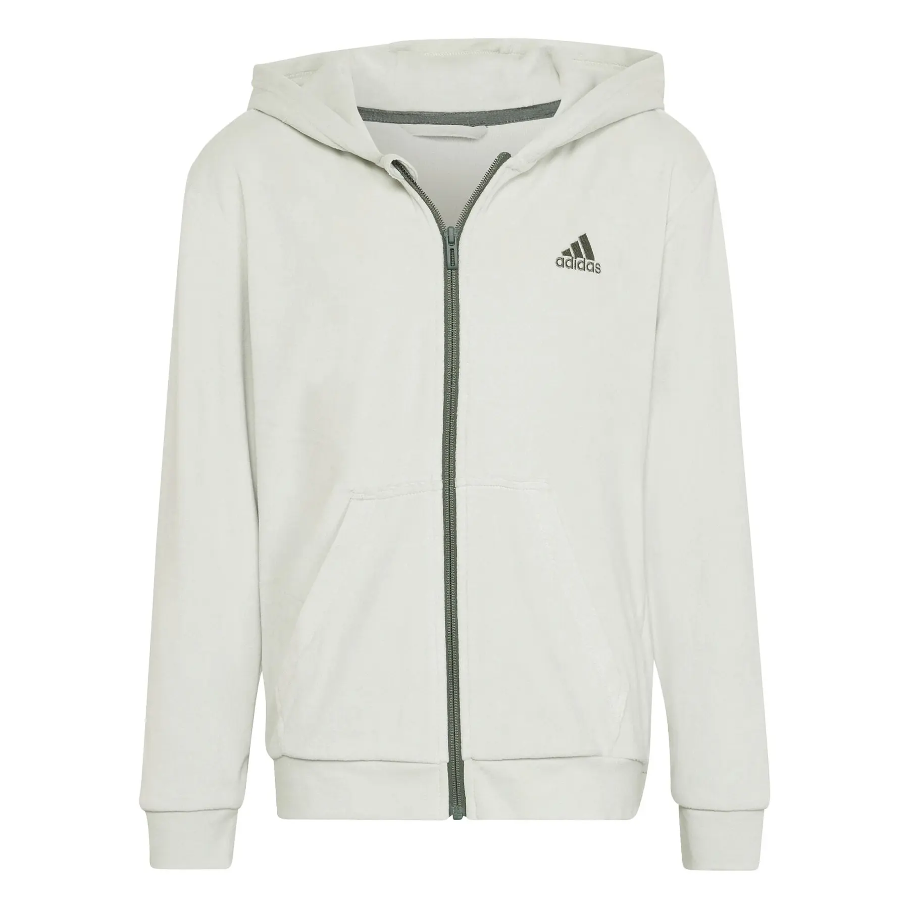 Mädchen-Hoodie aus Velours adidas Lounge - Farbe: Weiß