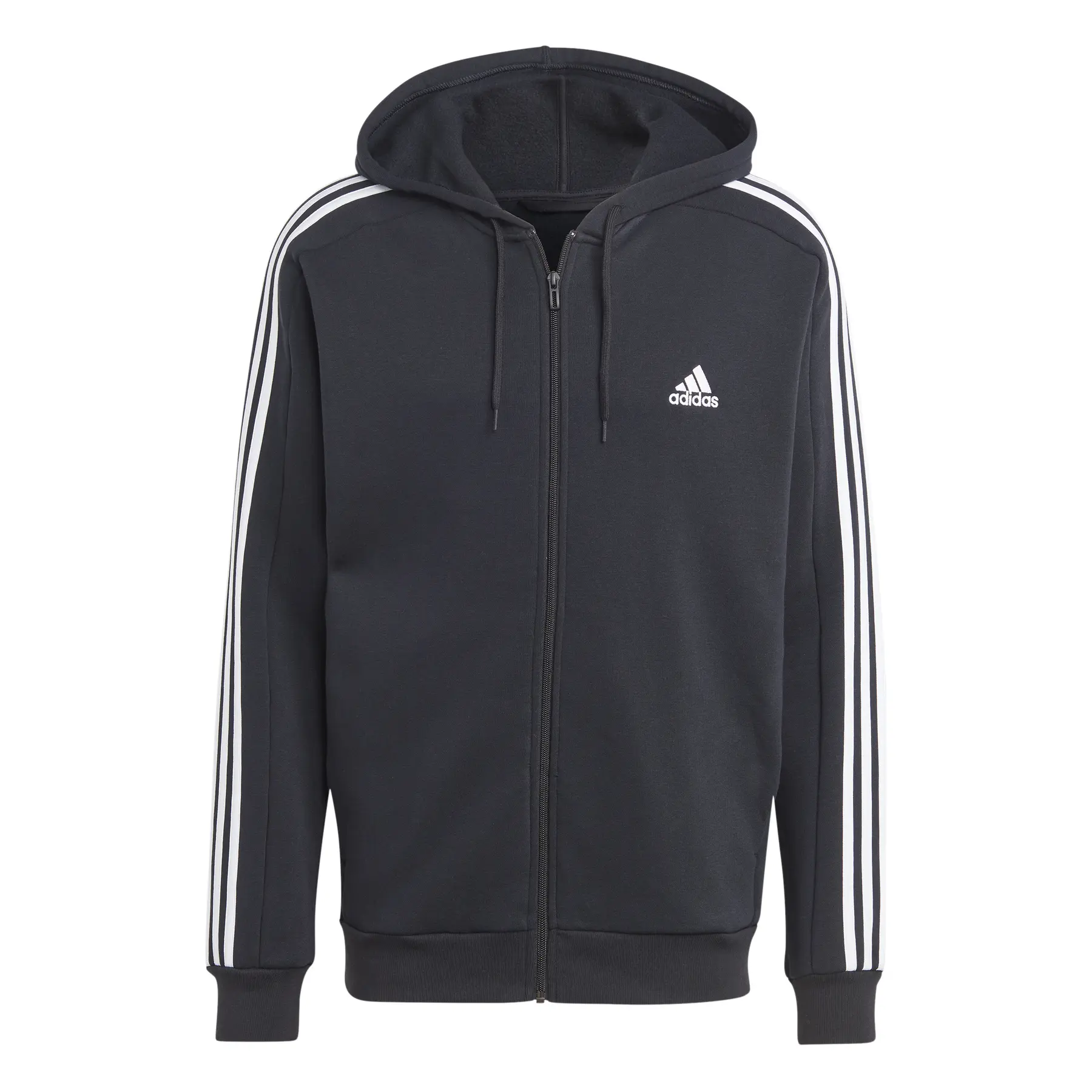 Full Zip Hoodie aus Molton adidas Essentials 3-Stripes