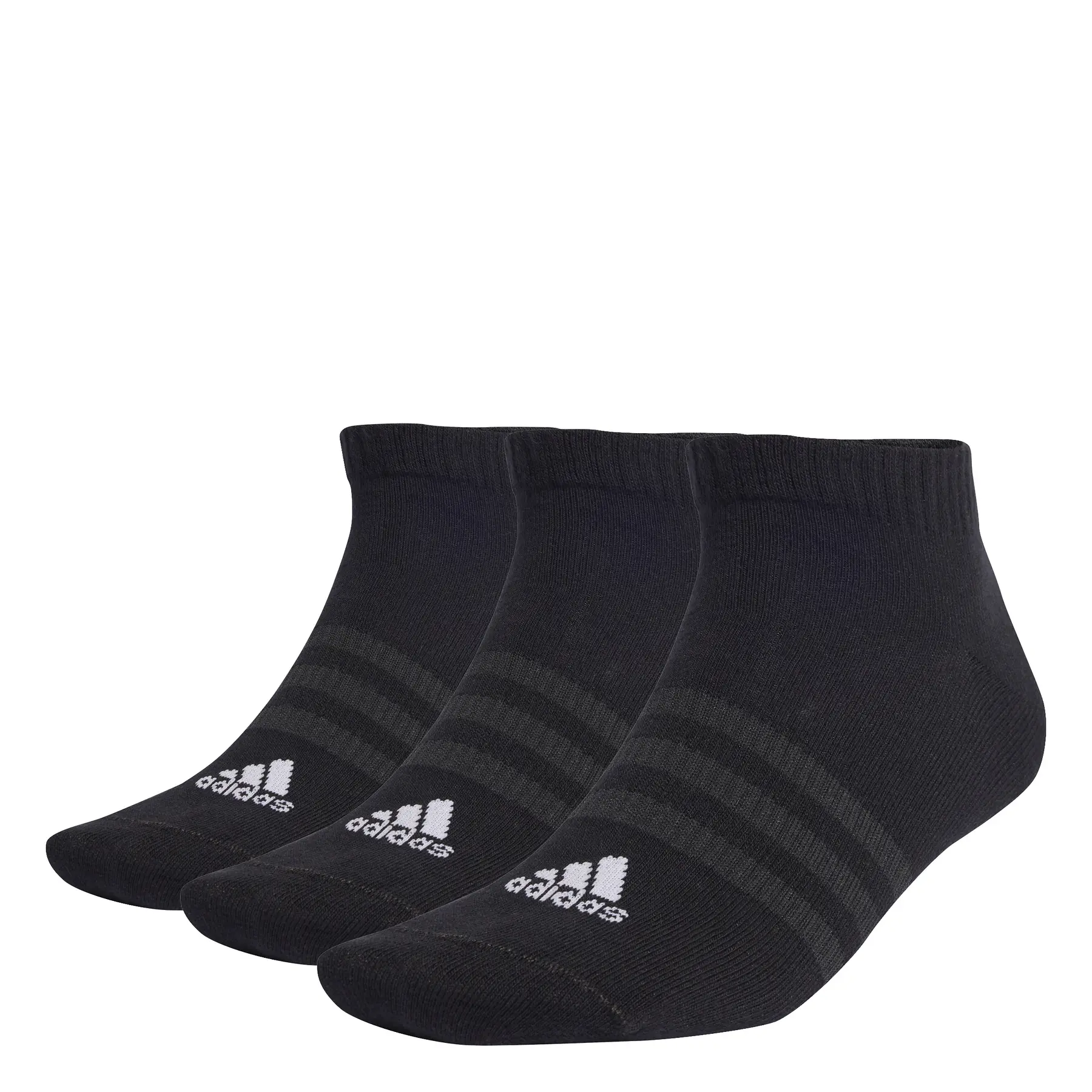 Niedrige Socken Adidas Thin & Light Sportswear (x3) - Farbe: Schwarz