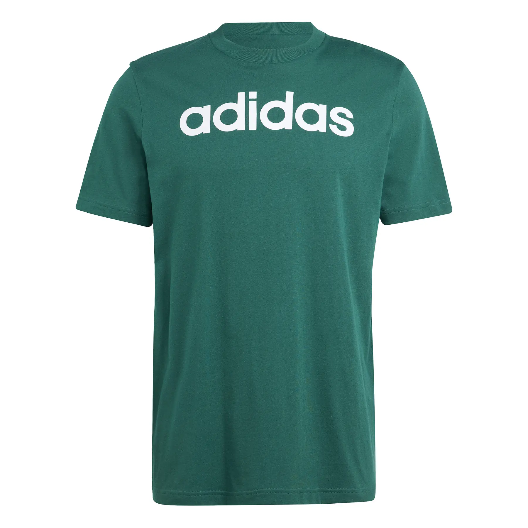 T-Shirt mit linearer Logostickerei aus Jersey adidas Essentials - Farbe: Grün