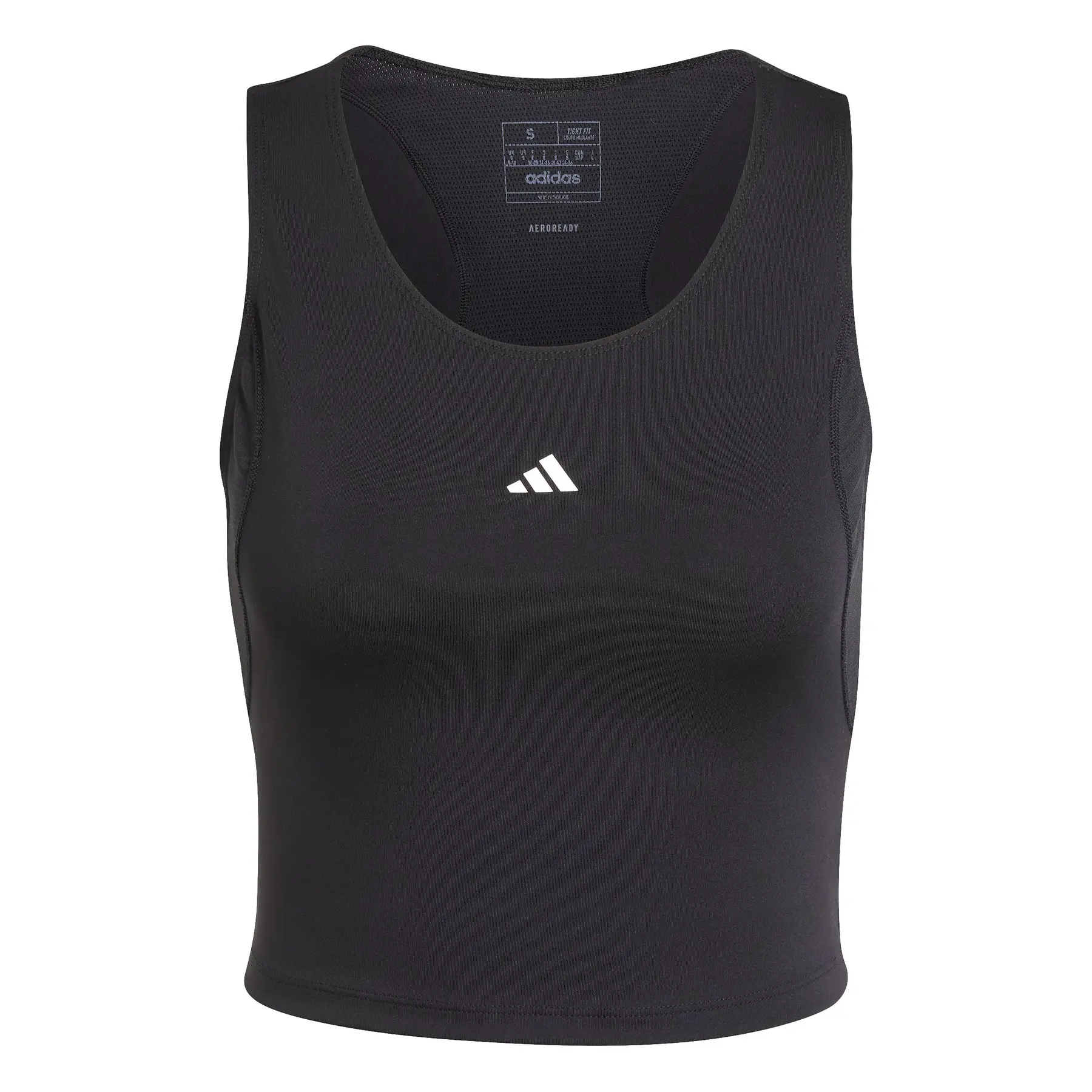 Crop-Top Frau adidas Techfit - Farbe: Schwarz