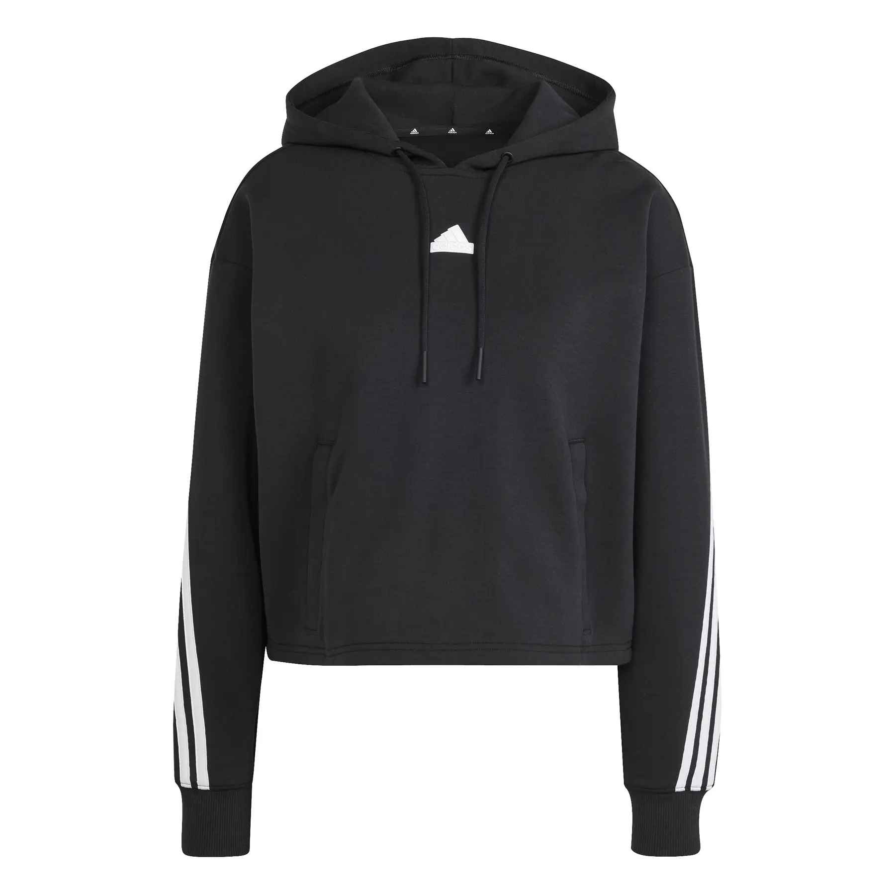Hoodie für Damen adidas Future Icons 3 Stripes - Farbe: Schwarz