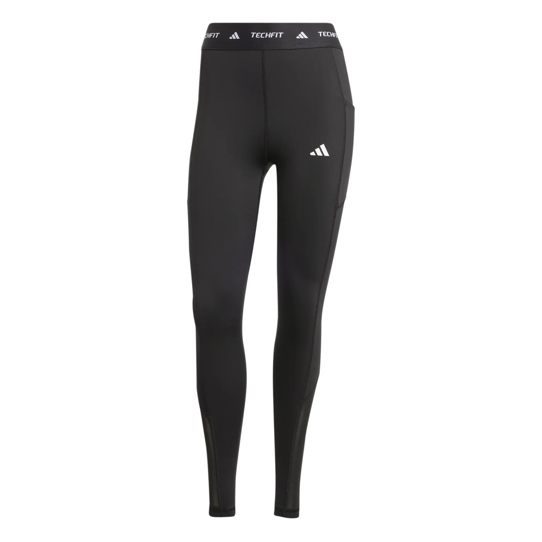 Leggings mit Taschen Frau adidas Techfit - Farbe: Schwarz